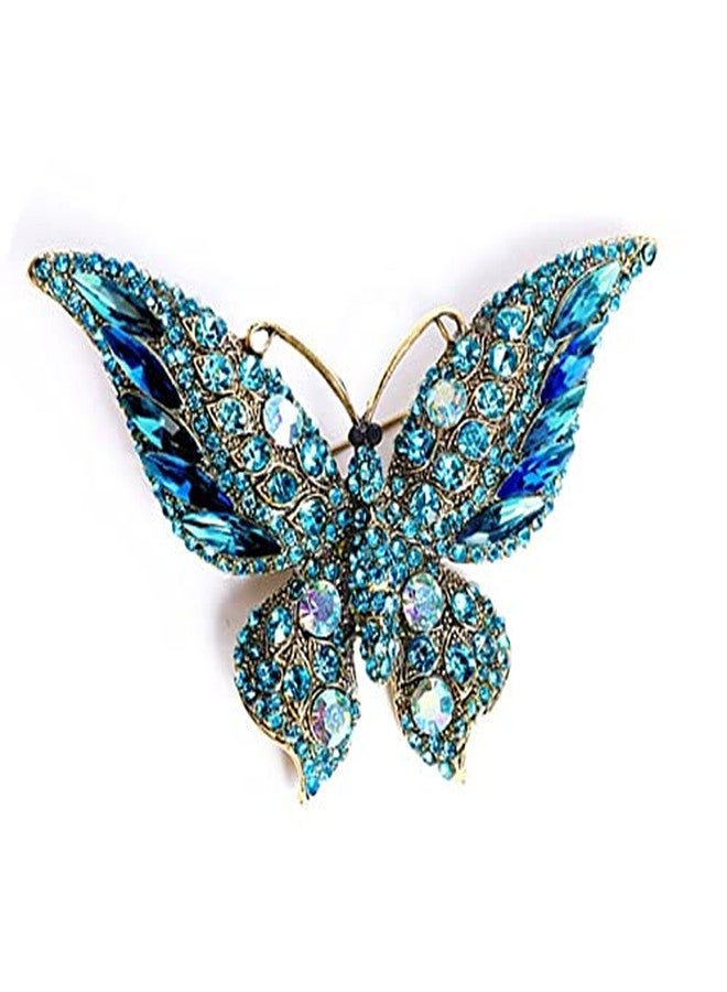 DSADKI Variety Styles Butterfly Brooch - Multi-Color Rhinestone Crystal Brooch Pin Cute Butterfly Shape Corsages Brooches Decoration Gift for Women Girls (STY3) - Image 1